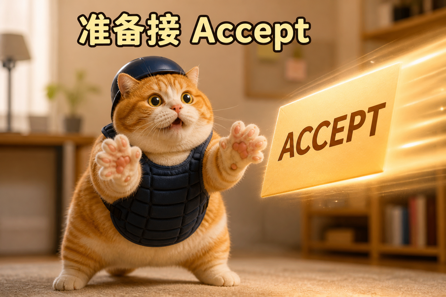 准备接 Accept 的猫咪